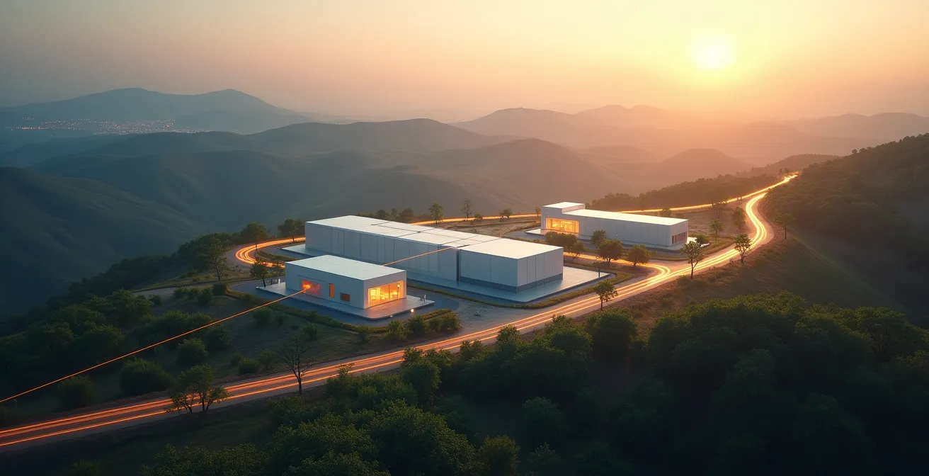 Infrastruttura multi-cloud distribuita con connessioni sicure tra data center italiani ed europei