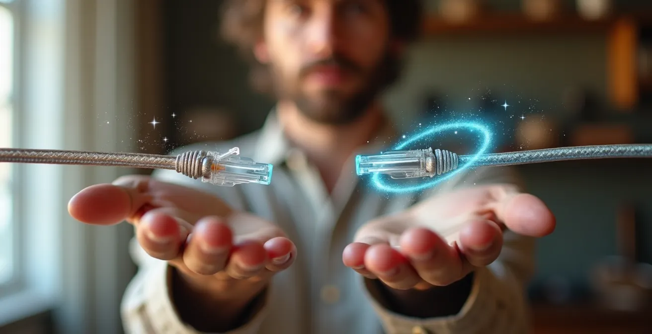 Confronto tra cavo Ethernet e connessione Wi-Fi 5GHz in ambiente domestico