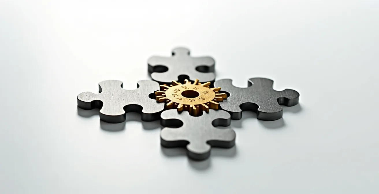 Rappresentazione visuale dell'ecosistema di integrazione tra sistemi ERP e fornitori ICT in ambiente aziendale italiano