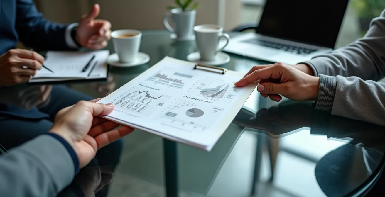 Professionista in colloquio per negoziazione salariale in ufficio milanese