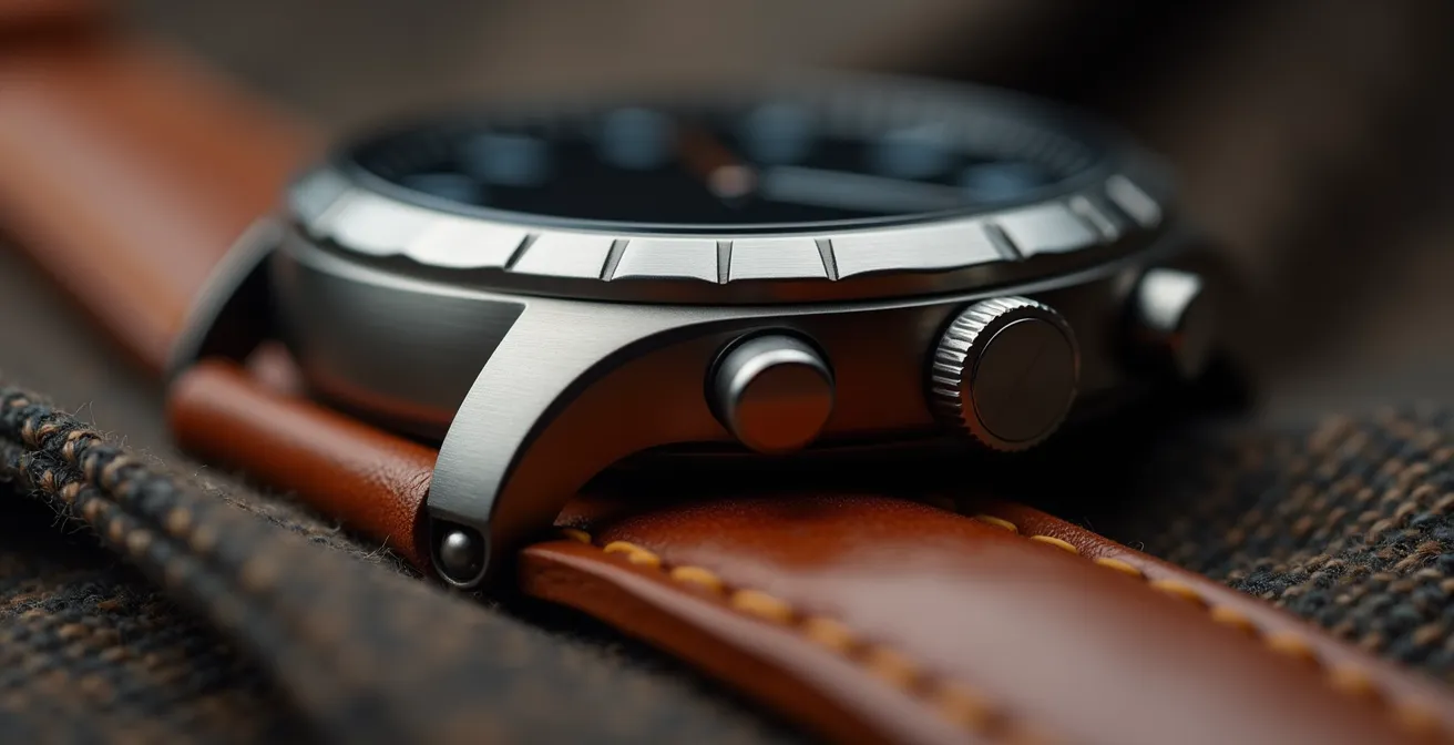 Trasformazione smartwatch da sportivo a elegante con cinturino in pelle